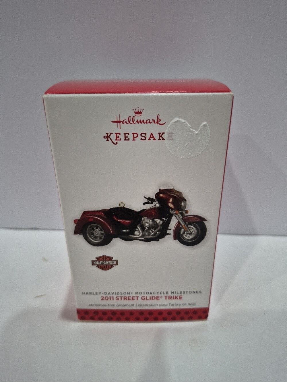 2011 Street Glide Trike Harley Davidson Hallmark Keepsake Ornament Red